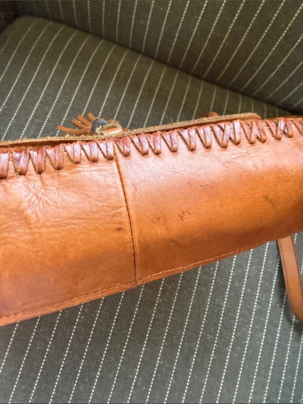 Patricia Nash Barattoli Tooled Genuine Leather Crossbody Bag Rust Brown